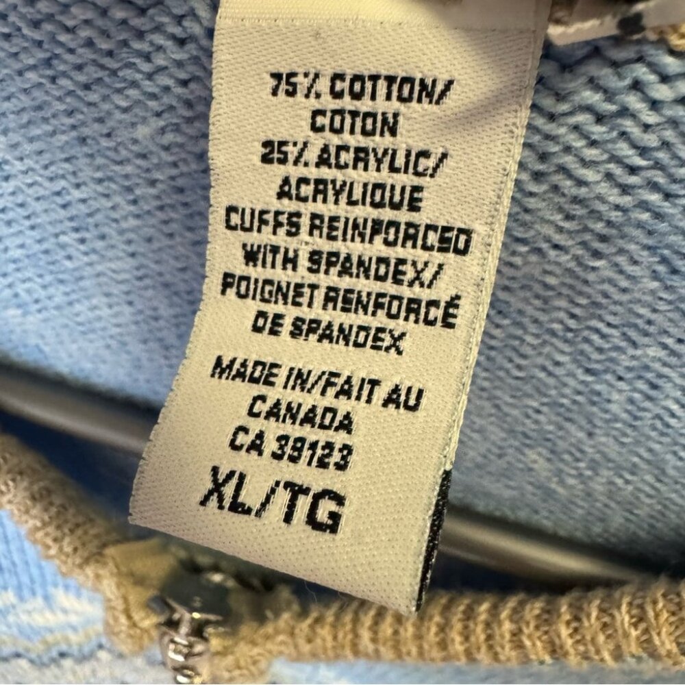 Northern reflections sweater zip up hoodie polar bears snow flakes knit cozy VTG - Picture 7 of 9